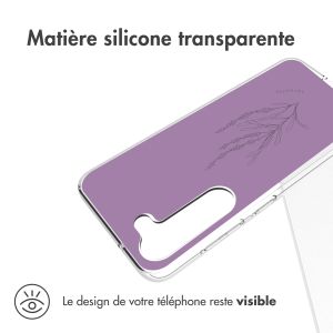 iMoshion Coque Design Samsung Galaxy S23 Plus - Floral Purple