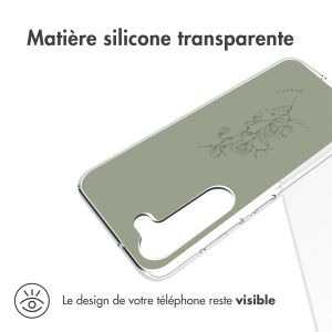 iMoshion Coque Design Samsung Galaxy S23 Plus - Floral Green