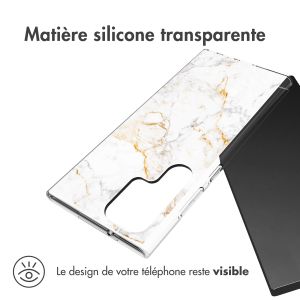 iMoshion Coque Design Samsung Galaxy S23 Ultra - White Marble