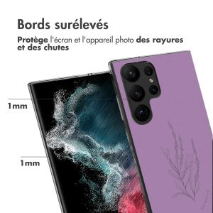 iMoshion Coque Design Samsung Galaxy S23 Ultra - Floral Purple
