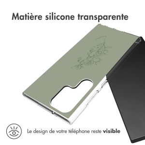 iMoshion Coque Design Samsung Galaxy S23 Ultra - Floral Green