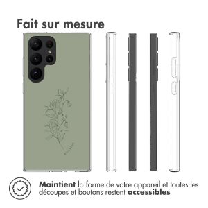 iMoshion Coque Design Samsung Galaxy S23 Ultra - Floral Green