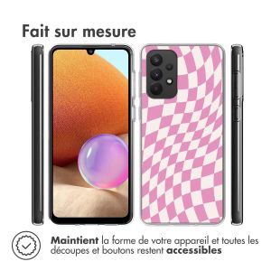 iMoshion Coque Design Samsung Galaxy A33 - Retro Pink Check