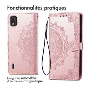 iMoshion Etui de téléphone portefeuille Mandala Nokia C2 2nd Edition - Rose Dorée