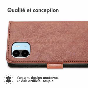 iMoshion Étui de téléphone portefeuille Luxe Xiaomi Redmi A1 / A2 - Brun