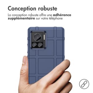 iMoshion Coque Arrière Rugged Shield Motorola Edge 30 Ultra - Bleu foncé