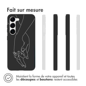 iMoshion Coque Design Samsung Galaxy S23 - Holding Hands Black