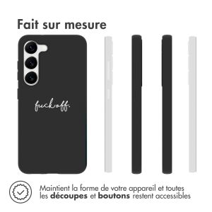 iMoshion Coque Design Samsung Galaxy S23 Plus - Fuck Off - Noir