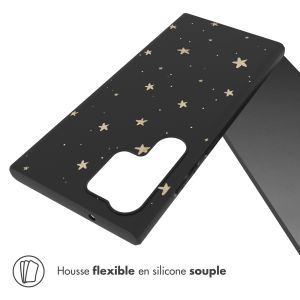 iMoshion Coque Design Samsung Galaxy S23 Ultra - Etoiles / Noir