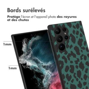 iMoshion Coque Design Samsung Galaxy S23 Ultra - Léopard - Vert / Noir