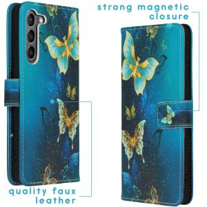 iMoshion Coque silicone design Samsung Galaxy S23 Plus- Blue Butterfly