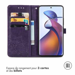 iMoshion Etui de téléphone portefeuille Mandala Motorola Edge 30 Fusion - Violet
