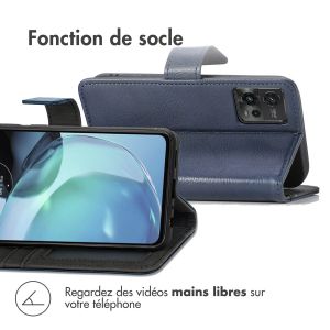 iMoshion Etui de téléphone portefeuille Luxe Motorola Moto G72 - Bleu foncé