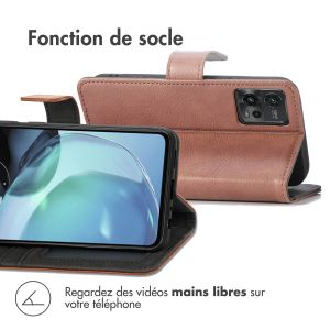 iMoshion Etui de téléphone portefeuille Luxe Motorola Moto G72 - Brun