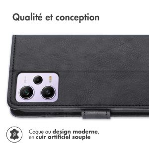 iMoshion Etui de téléphone portefeuille Luxe Xiaomi Redmi Note 12 Pro Plus - Noir