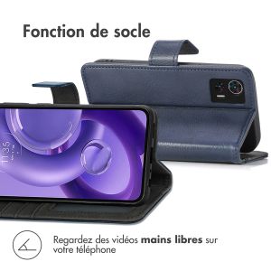 iMoshion Étui de téléphone portefeuille Luxe Motorola Edge 30 Neo - Bleu foncé