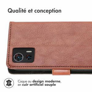 iMoshion Étui de téléphone portefeuille Luxe Motorola Edge 30 Neo - Brun