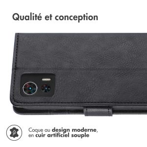 iMoshion Étui de téléphone portefeuille Luxe Motorola Edge 30 Neo - Noir
