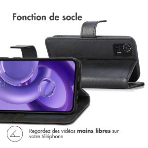 iMoshion Étui de téléphone portefeuille Luxe Motorola Edge 30 Neo - Noir