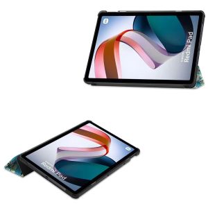 iMoshion Coque tablette Trifold Xiaomi Redmi Pad - Green Plant