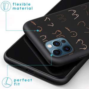 iMoshion Coque Design iPhone 12 (Pro) - Boobs all over - Noir