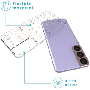 iMoshion Coque Design Samsung Galaxy S22 - Boobs all over - Transparent