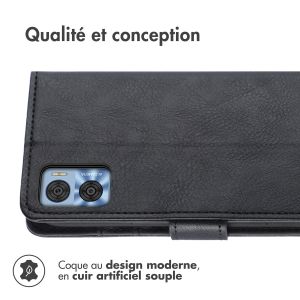 iMoshion Étui de téléphone portefeuille Luxe Motorola Moto E22 - Noir
