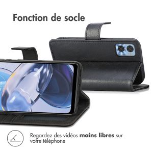 iMoshion Étui de téléphone portefeuille Luxe Motorola Moto E22 - Noir