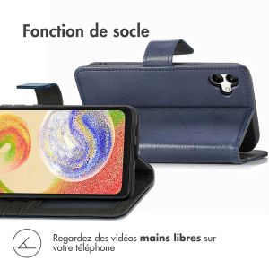 iMoshion Étui de téléphone portefeuille Luxe Samsung Galaxy A04 - Bleu foncé