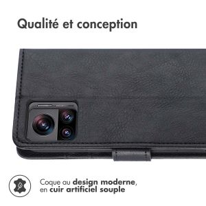 iMoshion Étui de téléphone portefeuille Luxe Motorola Edge 30 Ultra - Noir