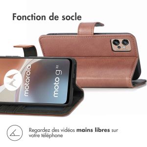 iMoshion Étui de téléphone portefeuille Luxe Motorola Moto G32 - Brun