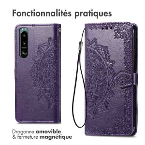 iMoshion Etui de téléphone portefeuille Mandala Sony Xperia 5 IV - Violet