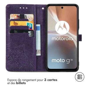 iMoshion Etui de téléphone portefeuille Mandala Motorola Moto G32 - Violet