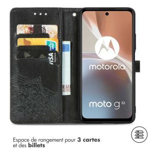 iMoshion Etui de téléphone portefeuille Mandala Motorola Moto G32 - Noir