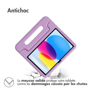 iMoshion Coque kidsproof avec poignée iPad 10 (2022) 10.9 pouces - Lila