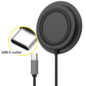Accezz Chargeur sans fil MagSafe vers câble USB-C - Chargeur MagSafe - Antidérapant - Noir