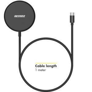 Accezz Chargeur sans fil MagSafe - Chargeur MagSafe avec connexion USB-C - 15 Watt - Noir