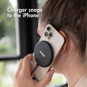 Accezz Chargeur sans fil MagSafe - Chargeur MagSafe avec connexion USB-C - 15 Watt - Noir
