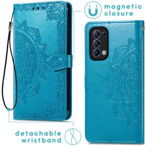 iMoshion Etui de téléphone Mandala Oppo Find X3 Lite - Turquoise