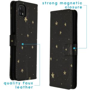 iMoshion Coque silicone design Galaxy A22 (5G) - Stars Gold