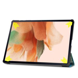 iMoshion Coque tablette Design Trifold Galaxy Tab S8 Plus / S7 Plus / S7 FE 5G - Green Plant