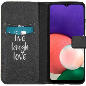 iMoshion Coque silicone design Galaxy A22 (5G) - Live Laugh Love