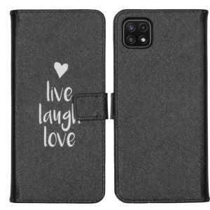 iMoshion Coque silicone design Galaxy A22 (5G) - Live Laugh Love