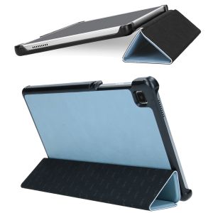 Selencia Coque en cuir vegan Trifold Book Galaxy Tab A7 Lite - Bleu
