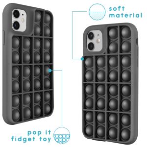 iMoshion Pop It Fidget Toy - Coque Pop It iPhone 11 - Noir