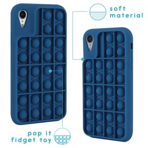 iMoshion Pop It Fidget Toy - Coque Pop It iPhone Xr - Bleu foncé