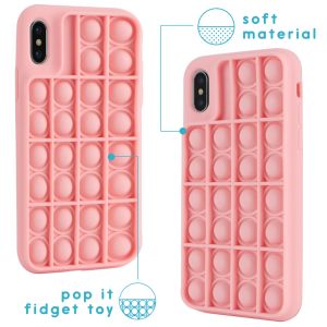 iMoshion Pop It Fidget Toy - Coque Pop It iPhone Xs / X - Rose