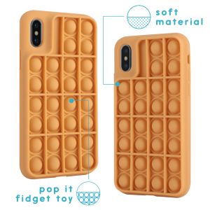 iMoshion Pop It Fidget Toy - Coque Pop It iPhone Xs / X - Dorée
