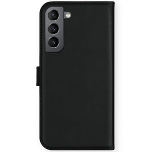 Selencia Étui de téléphone portefeuille en cuir véritable Galaxy S21 FE - Noir