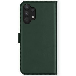 Selencia Étui de téléphone portefeuille en cuir véritable A32 (5G) - Vert